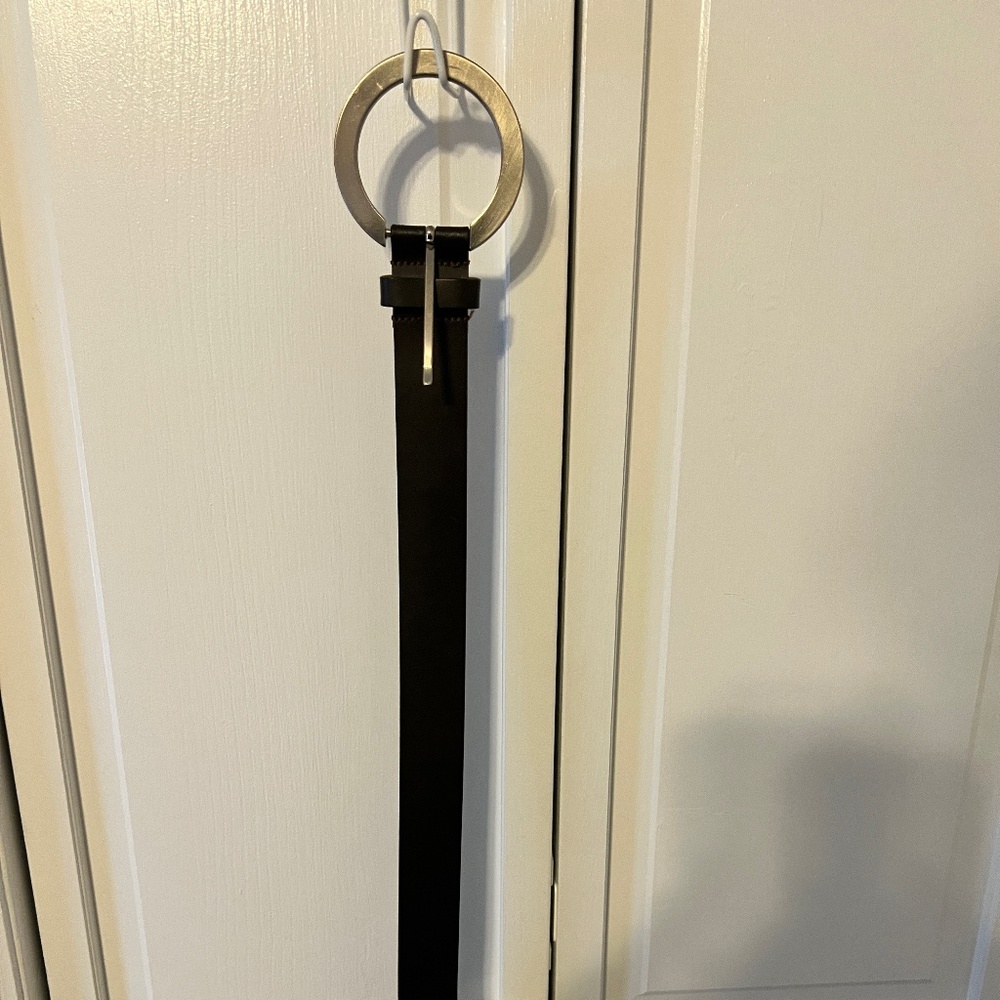 Brown hoop belt